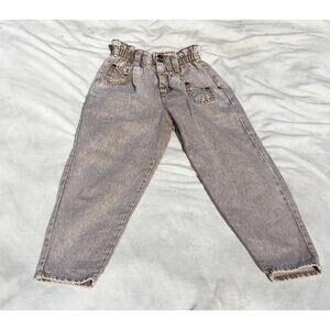 LEVIS GIRLS BROWN COTTON DENIM JEANS SIZE 6/7